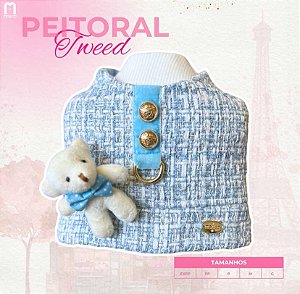 Peitoral Tweed Azul BB