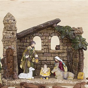 Sagrada Família de Resina – Cenário 22x23cm