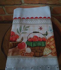 Pano de Prato – Torta de Maçã 66x40cm