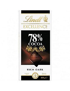 CHOCOLATE DARK 78% COCOA LINDT 100G