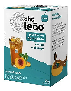 Chá Preparo gelado Ice tea + Pêssego Chá Leão 25g