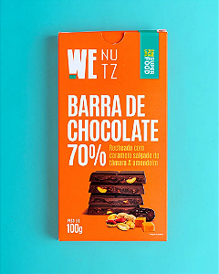 Barra de chocolate 70% caramelo salgado de tamara e amendoimWenutz 100g