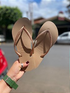 Chinelo Havaianas Feminino Dourado