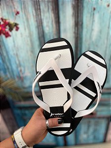 Chinelo Rider Masculino Branco/Preto