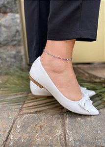 Sapatilha SK Bico Fino Off White
