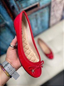 Sapatilha Moleca Laço Vermelha