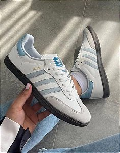 Tênis Samba Casual Branco/Azul