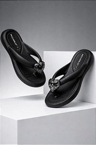 Chinelo Piccadilly Marshmallow Preto