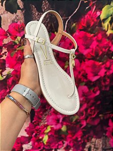 Sandália Vizzano Rasteira Branca