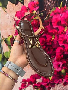 Sandália Vizzano Rasteira Marrom