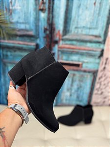 Bota Villa Rosa Nobuck Preta