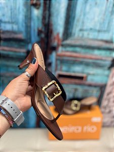 Tamanco Beira Rio Salto Alto Chocolate