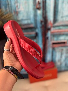 Tamanco Azaleia Anabela Vermelho