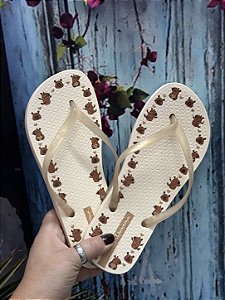 Chinelo Ipanema Feminino Bege Capivara