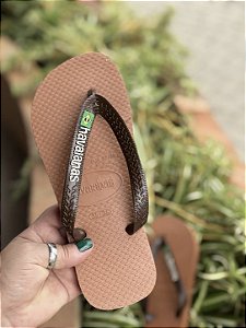 Chinelo Havaianas Feminino Marrom Brasil