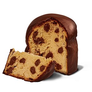 Panetone com gotas de chocolate coberto com chocolate ao leite 480G