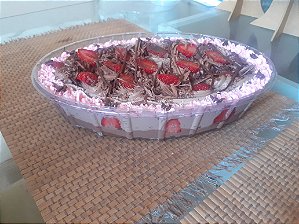PAVÊ MORANGO COM MOUSSE CHOCOLATE-zero açúcar