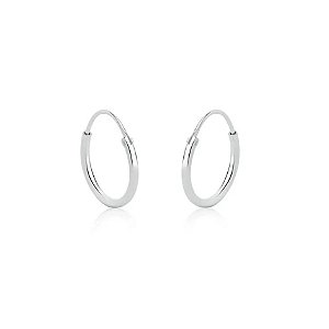 Par de argolinhas fio 10mm em Prata 925