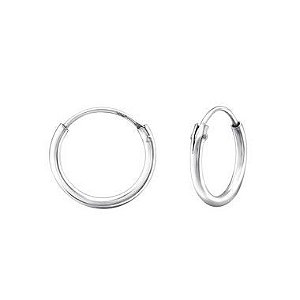 Par de argolinhas fio 12mm em Prata 925