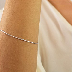 Pulseira de Prata Octagonal Snake
