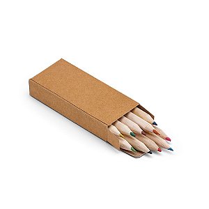 Caixa de cartão com 10 mini lápis de cor Personalizado