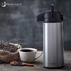 Garrafa Inox Ampola De Vidro C/ Bomba 1 Litro - Cod:1254