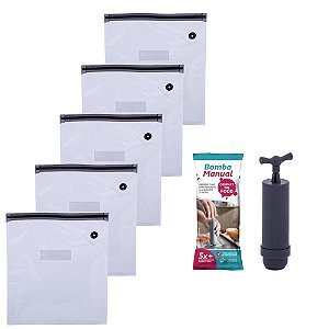 Embalagem Organizadora Vacuo Compact Food M 26X28Cm-Cod:1398