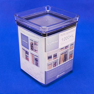 Pote Hermético Lumini Quadrado 1.000 Ml