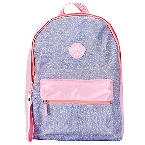 Mochila Porta Notebook Pop - Rosa e Cinza