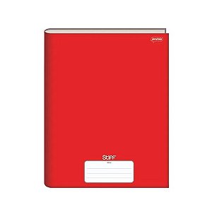 Caderno Brochura 1/4 80 folhas 14x20cm - Capa Dura Vermelha