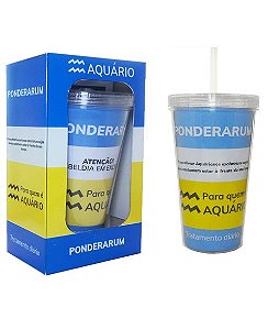 COPO ACRILICO PAREDE DUPLA SIGNO AQUARIO 470 ML (7898919012299)