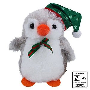 Pelúcia Pinguim de Natal 19cm