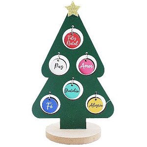Arvore Natalina de Mesa MDF 16cm