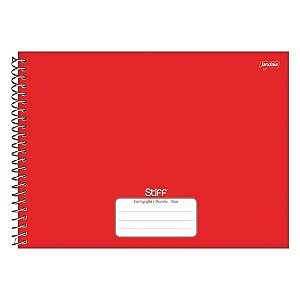 Caderno Espiral de Desenho/Cartografia 80 Folhas - Vermelho