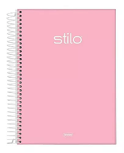 Caderno Universitário 1 Matéria 80 Folhas 20x27,5cm - Stilo Rosa