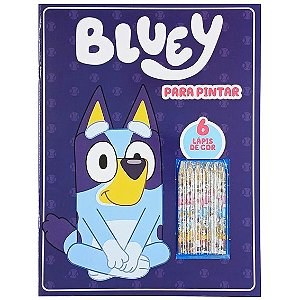 Livro de Atividades com 6 lápis de cor - Bluey