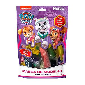 Massa de Modelar com Moldes - Patrulha Canina - 20 Peças
