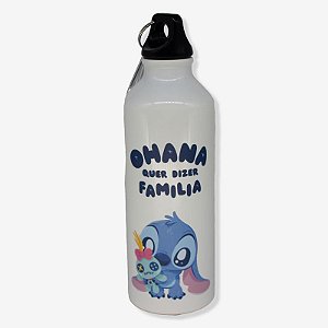 Garrafa de Aluminio 500ML c/ Mosquetao - STITCH