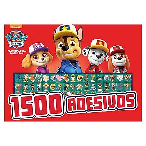 Livro Prancheta de Colorir + 1500 adesivos - PATRULHA CANINA