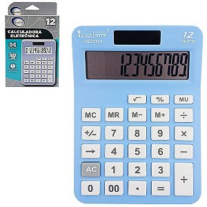 CALCULADORA ELETRÔNICA 12 DIGITOS - CORES SORTIDAS