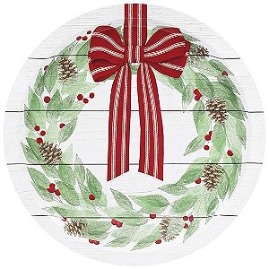 Bandeja Redonda de Metal 32cm - Guirlanda