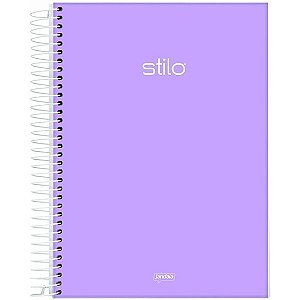 Caderno Universitário 1 Matéria 80 Folhas 20x27,5cm - Stilo Lilás