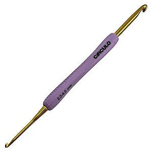 Agulha de Crochê Soft Emborrachada Dupla - 2,0mm e 4,0mm