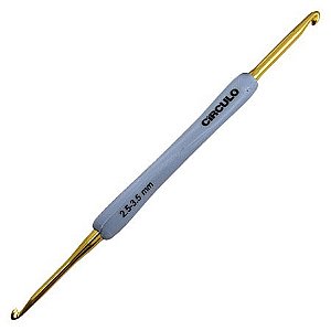 Agulha de Crochê Soft Emborrachada Dupla - 2,5mm e 3,5mm