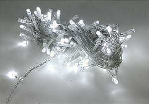 Pisca-Pisca 100 Leds Branco 127V - 8 metros