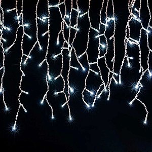 Pisca-Pisca Cascata 100 Leds Branco 127V - 2,3 metros