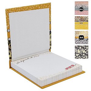 Bloco de Anotação 7,4 x 7,4cm 68 folhas - Animal Print