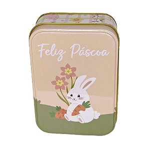 Lata de Metal Páscoa 12,65cm x 8,85cm x 4,5cm - Sortidas