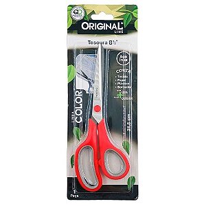 Tesoura Aço Inox 19cm - Cores Sortidas