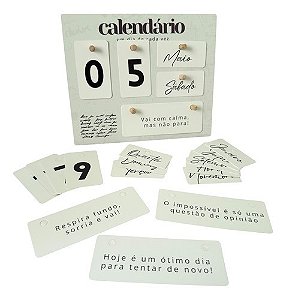 Calendario Permanente MDF 20cm x 24cm
